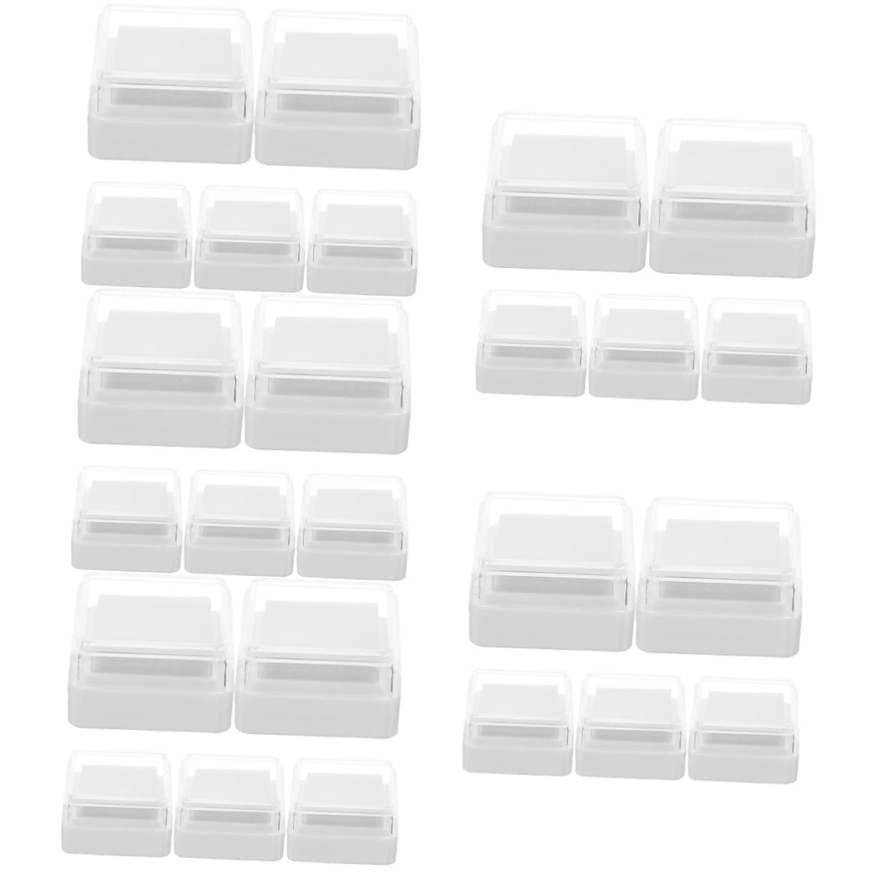 Uonlytech 5 Set Tampone Di Inchiostro Vuoto Mestiere Tamponi Di Inchiostro Per Graffiti Goffratura Creazione Inchiostro Per Timbri Inchiostro A Mano Pianura Spugna Bianca 5 Pezzi*5