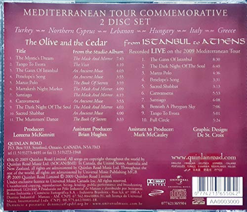 Loreena Mckennitt - Cd Mediterranean Tour Commemorative - 2009 - Duplo