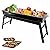 Barbecue Charcoal Grill, 24‘’ BBQ Grill Folding Portable smoker Grill for Outdoor Cooking Camping Picnics Beach