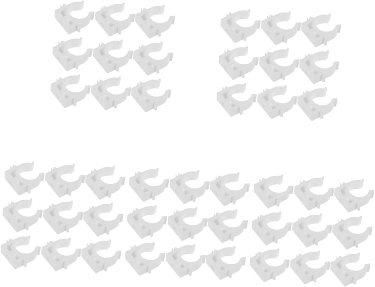 Gatuida 120pcs Pvc Pipe Mounting Clamps Hose Fixing Clips for Water Pipe Support Easy Installation U-shaped Holders for Diameter White Design