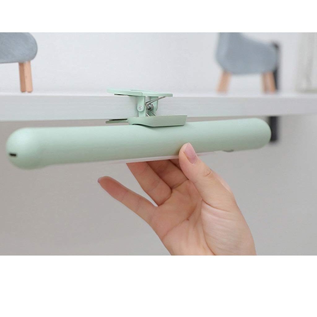 Lampada da Lettura con Clip Regolabile a Led, Luce Di Ricarica, Proteziper Gli Occhi, Lampada da Lettura/Vert