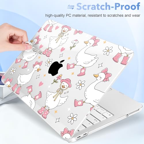 May Chen Compatible with MacBook Neo 13 inch Case 2026 Model A3404, Plastic Hard Shell,Keyboard Cover,Screen Protector,Dust Plug, for MacBook Neo 13" with A18 Pro Chip, Cute Goose Spring by May Chen - Used condition - Image 3