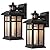 Motion Sensor Outdoor Wall Lights 2 Packs- Updated Dusk to Dawn Outdoor Lighting, Exterior Light Fixtures with E26 Sockets & Tempered Glass, Wall Mounted Black Waterproof Outdoor Lights for House