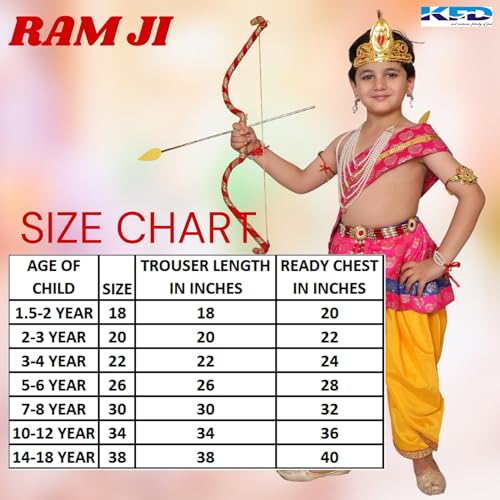 Image of Kaku Fancy Dresses Ram Costume for Kids Infant Baby Ram Dress for Boys with Accessories