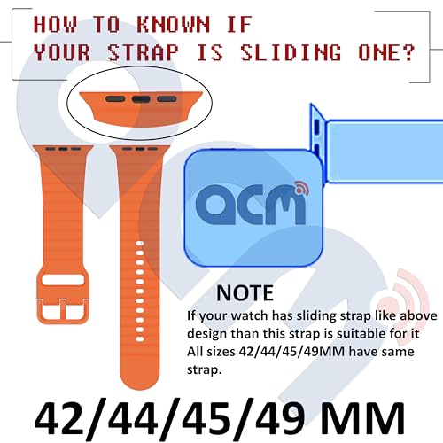 Image of ACM Watch Strap Slide 42mm 44mm 45mm 46mm 49mm Silicone Smart Belt Compatible with Boat Wave Elevate Smartwatch Classic Band Creame