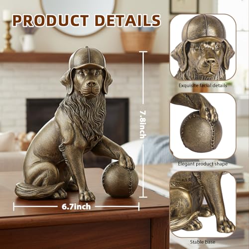 Estatua Perro Golden Retriever Deportista Decoración Hogar miniatura 2