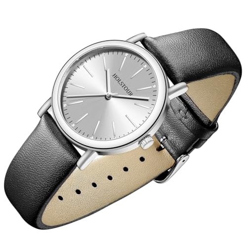 Image of HOLSTOUR Watches for Women Crystal Accented Fashion Watch with Leather Band Gifts for Women
