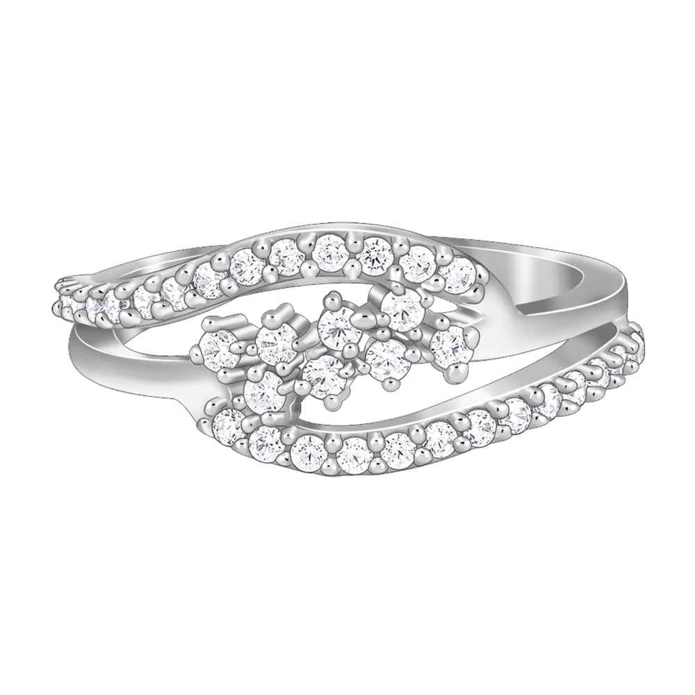 925 Silver Look Fab Ring,Fixed Size,Indian-12| Gifts for Women and Girls | With Certificate of Authenticity and 925 Stamp | 6 Months Warranty-image-33