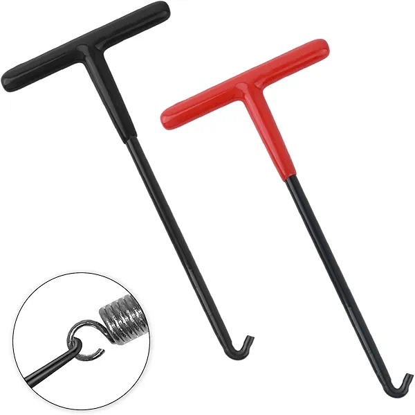 2PCS Spring Puller Tool,Non-Slip Spring Hook Tools with T Shaped Handle for the Removal of Exhaust Springs,Essential Exhaust Springs Tool for Motorcycle & Electric Bicycle