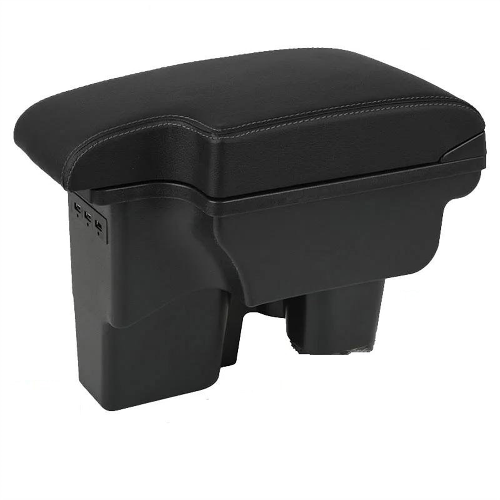 NMJLQW Storage Rack Car Center Console Storage Box Multifunctional Armrest Storage Box Interior Accessories For Hilux(A2 Black leather)