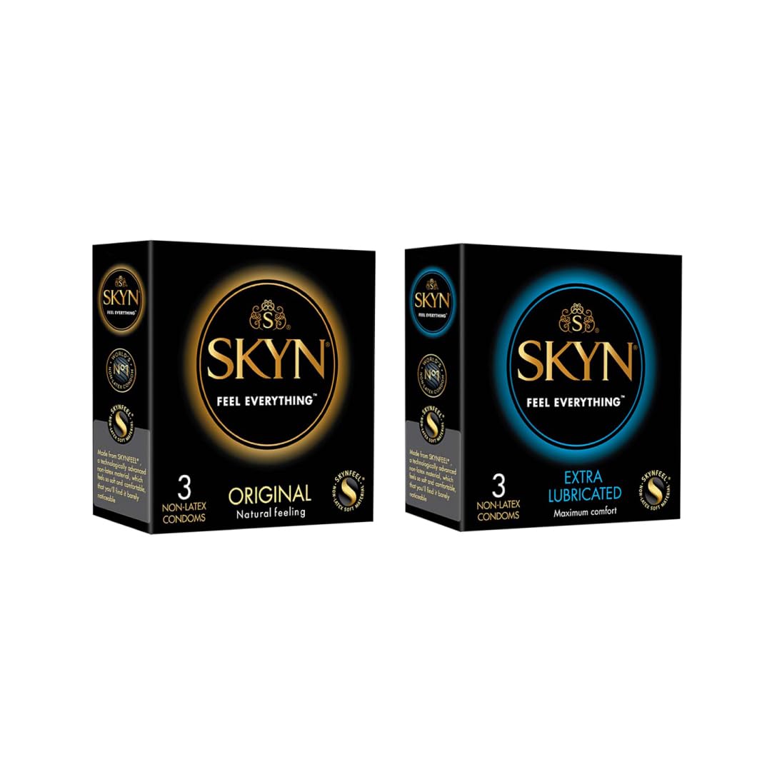 SKYN® Original super soft premium male condom 3p and SKYN® Extra Lube super soft premium male condom 3p-(Pack of 6 condoms)