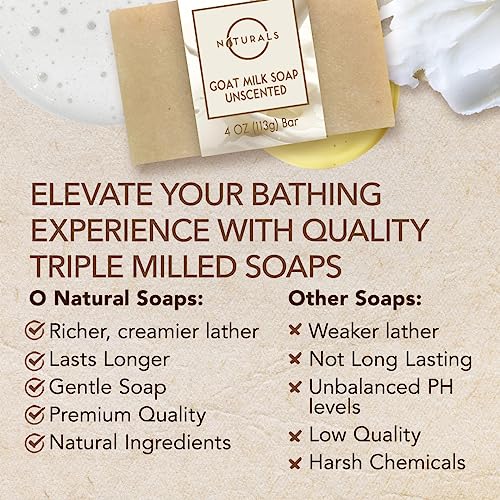 O Naturals 3-Pcs Goat Milk Soap With Soap Saver Bag - Unscented thumb #5