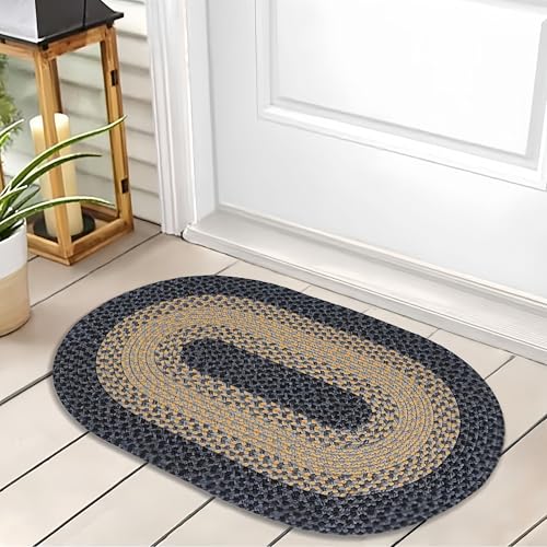 Tapete oval tejido RCTJHOME 60x90 cm polipropileno miniatura 3