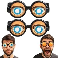 SHFOUZY Winking Glasses - Blink & Wink Novelty Blinking Glasses, Funny Sunglasses for Adults - The Ultimate Selfie Accessory (2Pcs-Black)