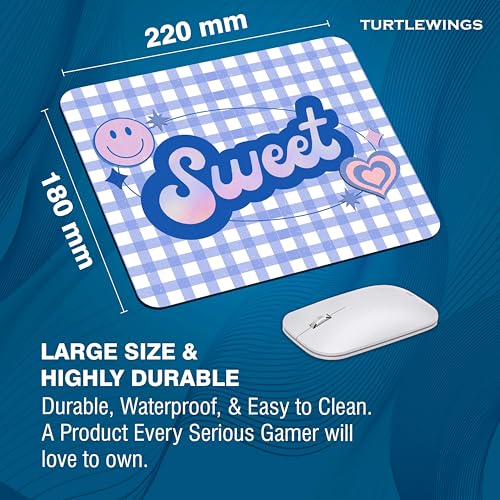 Image of TURTLEWINGS | Mousepad | Inspirational Quote Mousepad - 22x18 cm, 3mm Thick | Abstract Design Non-Slip Rubber Base | Office, Study & Gaming Use | Premium Smooth Surface 3