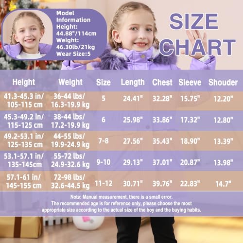 5-12 Years Girls Winter Coat Long Puffer Jacket Outwear Warm Quilted Coats Parka Kids Removable Hood Fleece Inner3