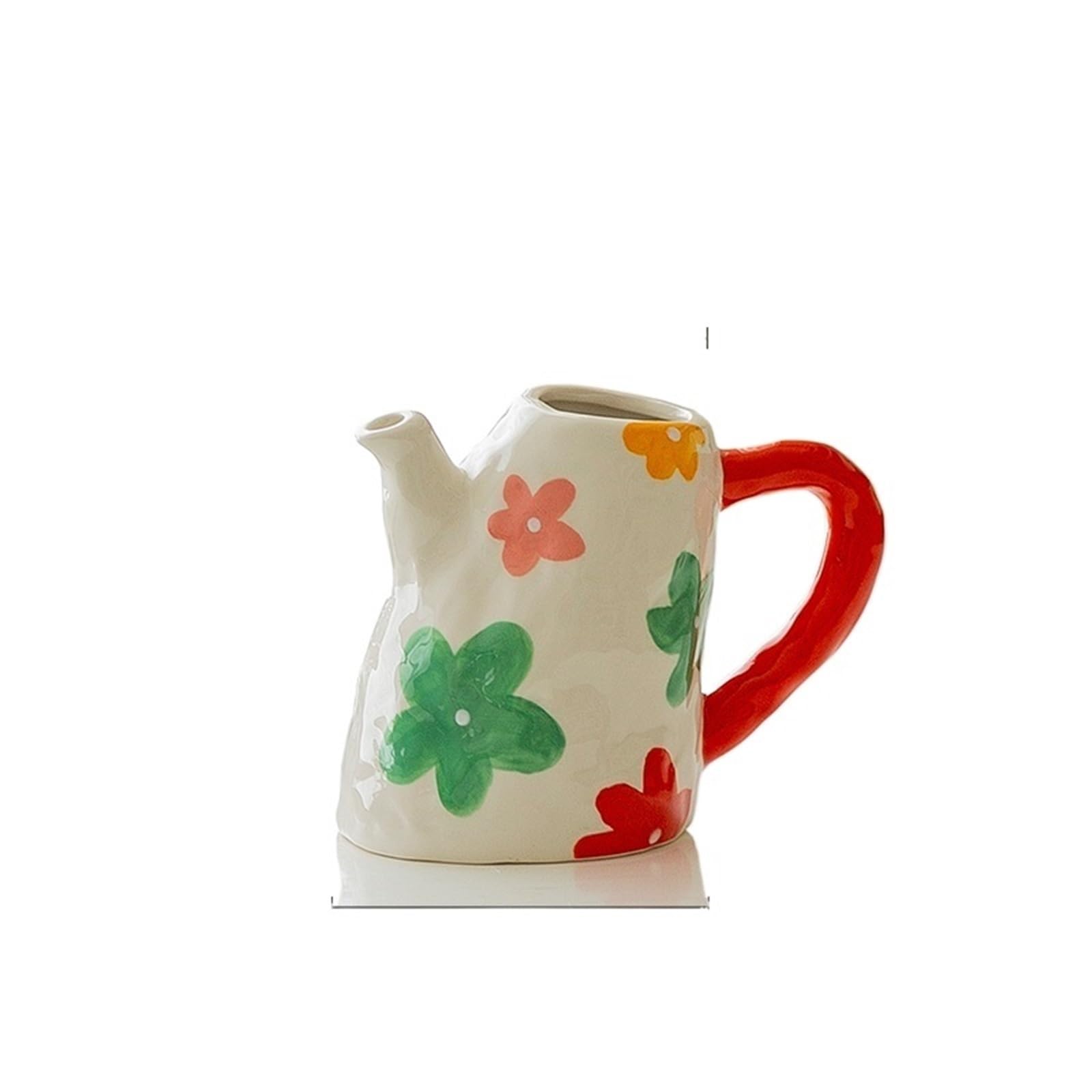 Mini Vase Painted Vase Floral Patterns Flower Utensils Dried Arrangement Vases Home Decoration(Color-D)