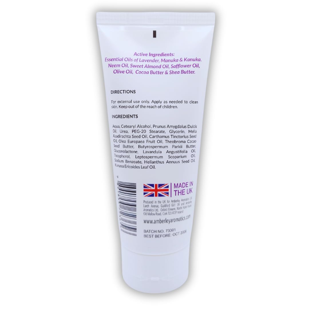 Lavender, Manuka & Neem Cream, Antibacterial, Anti-fungal, Antiseptic, Anti-Itch for Dry Cracked and Sensitive Skin - Image 2