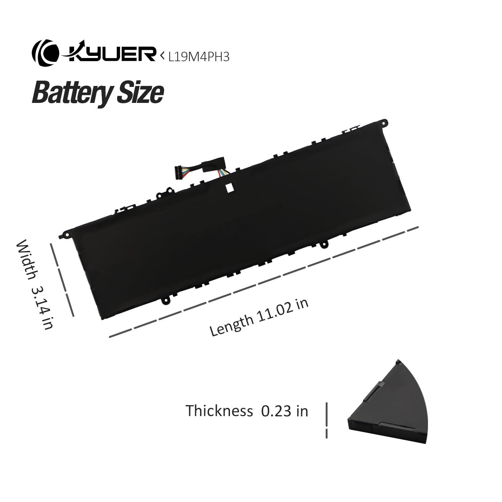 K KYUER 61Wh L19M4PH3 L19D4PH3 L19C4PH3 Bateria do Lenovo Yoga Slim 7 Pro 14 OLED, IdeaPad Slim 7i Pro Slim 7 Pro 14IHU5 14" Series Yoga Slim 7 Pro 14ARH5 14IHU5 14ITL5 14ARH7 14IAP7 14ACH5 O OD