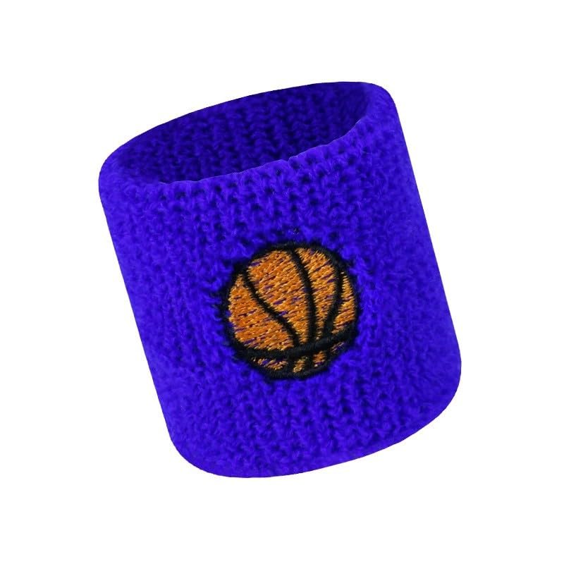 6 Braccialetti Sportivi Per Bambini - Fasce Da Polso Assorbisudore Per Basket, Calcio, Palestra (Blu) - Foto 7