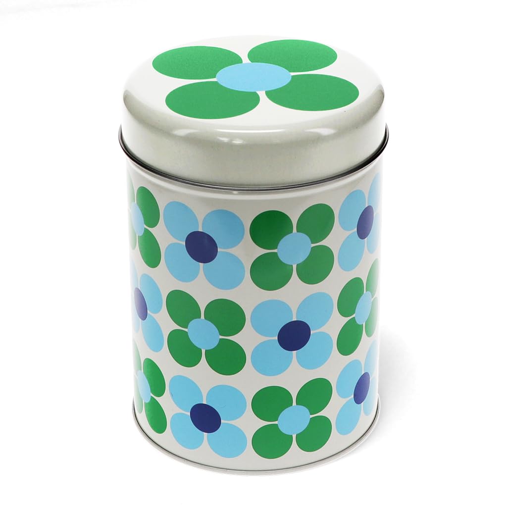 Rex London Blue and green Daisy Canister Storage Tin