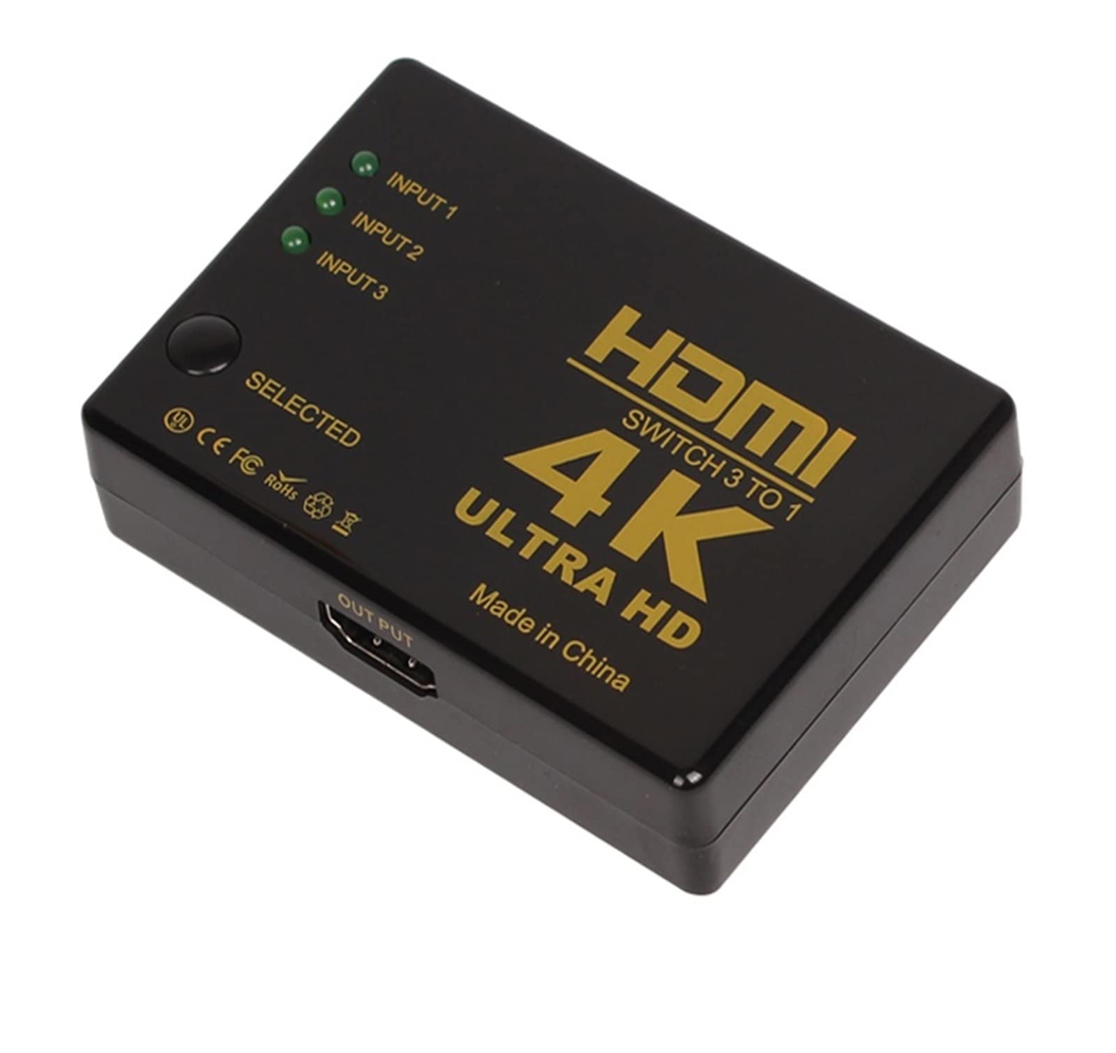 asdchZen Video Mixer 4K*2K 1080P Hdmi-Compatible Video Signal Splitter 3 Input 1 Output Switch Switcher For Dvd/Ps4/Hdtv