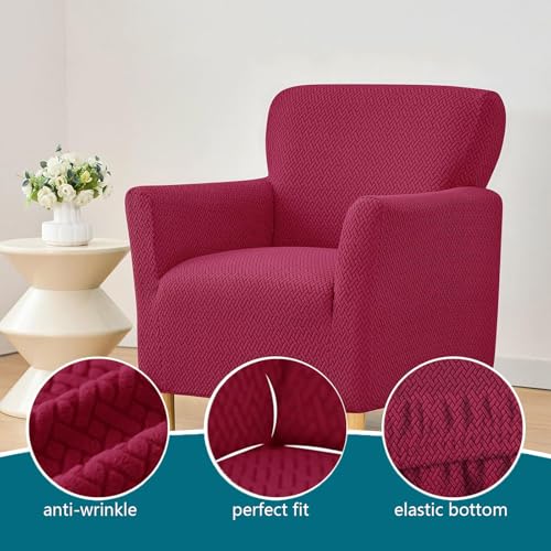 Fundas elásticas para sillón banquete oscuras protectoras de sofás individuales lavables 5