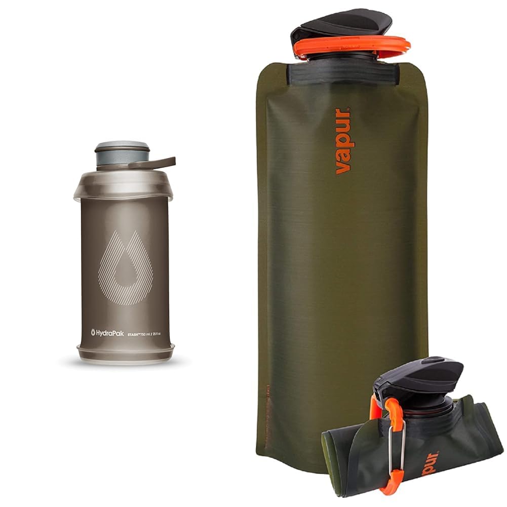 Hydrapak Stash - Collapsible BPA & PVC Free Hiking and Backpacking Water Bottle