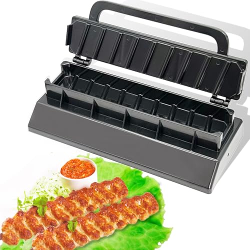 Kebab Maker Press Machine, Large Kabob Skewers Mould, Manual Barbecue Mutton Meat Kabab Skewer Mold, BBQ Kebob Kebabs Grill Tool, Easy Use