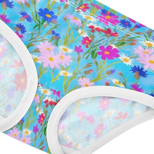 Colorful Flowers Toddler Underwear Floral 2t Cotton Little Girl Panties Durable Briefs Underpants4