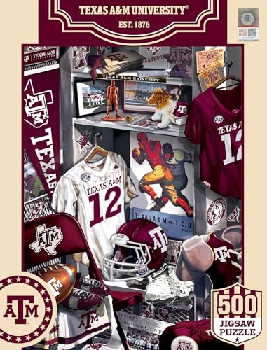 Image of Masterpieces Texas A&M Aggies 500 Piece Jigsaw Puzzle - NCAA Game Day Locker Room - Adult