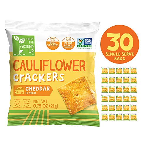 Cauliflower Cheddar Crackers Snack Pack, 30ct (3 packs @ 10 x 0.75oz bags)