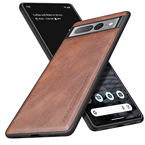 Image of X-level Google Pixel 7 Pro Case 5G Ultra-Thin Slim Premium PU Leather Elegant Soft TPU Bumper Shockproof Protective Cases Phone Cover for Google Pixel 7 Pro 2022(Brown)