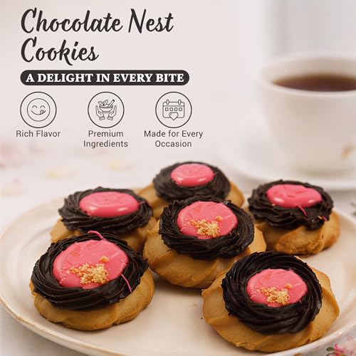 Image of Pastry Perks Gourmet Cookie Fudge Gift Box - Handmade Assorted Chocolate Cookies with Fudge Topping, Luxury Dessert Gift for Women, Men,