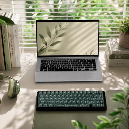 Image of dagaladoo Mint Green Clear keycaps,Transparent Keyboard keycaps,Jelly Key caps Set,Shine Through keycap，MDA Profile Keyboard caps for Mx Switches Mechanical Keyboard(115key)