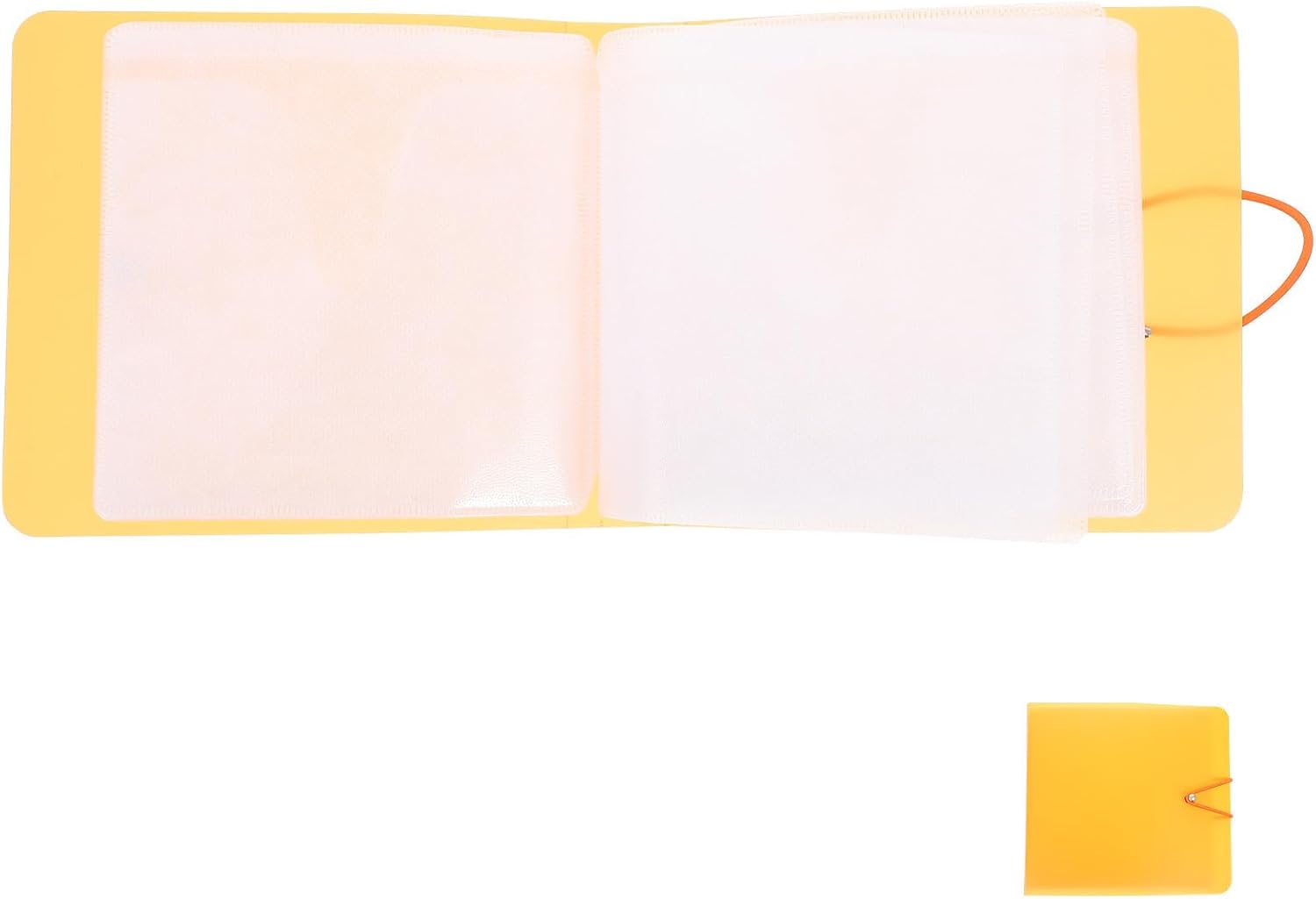Orange Pp with Button Closure CD Storage Case Binder