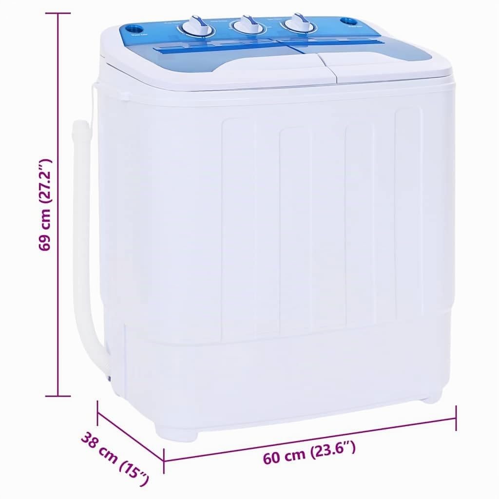 vidaXL Mini Lavadora con 2 Tambores 5,6 kg