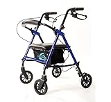Lightweight Rollator Walker with Seat and Brakes, Super Light Rollator Lightweight Aluminum Walker w