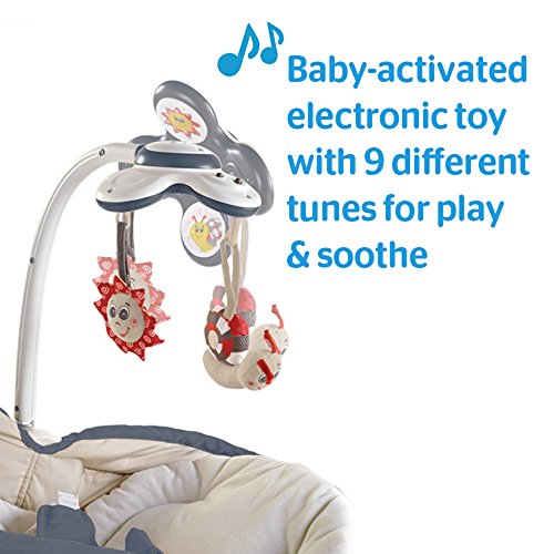 tiny love cozy rocker napper heather grey