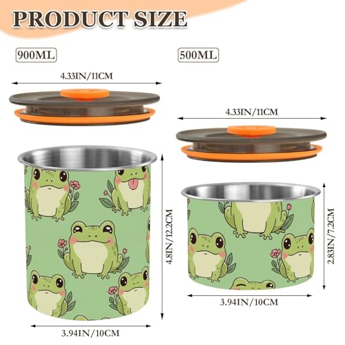 Contenedor hermético para café de acero inoxidable DOMIKING 900 ml miniatura 2