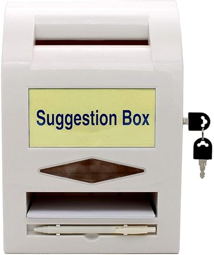 Miniatura 6 de Caja de sugerencias de bloqueo con bolígrafo para pared o encimera, 6 opciones de etiqueta