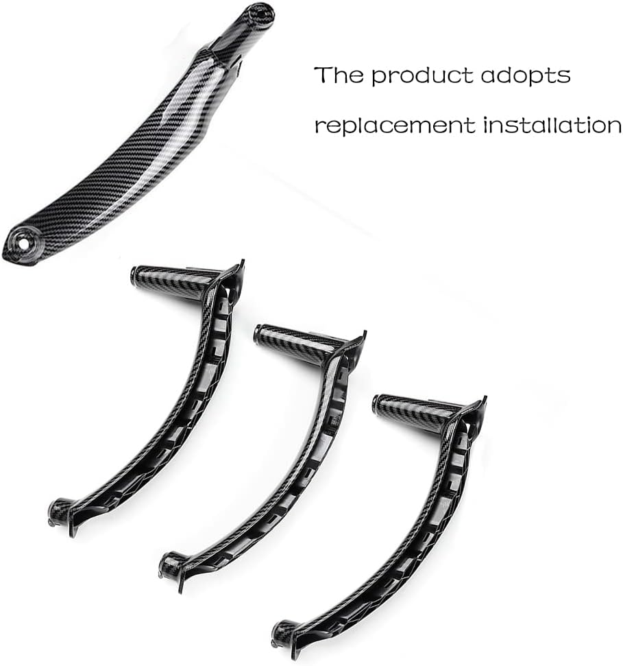 Car Door Handle for BMW X5 X6 E71 E70 2007-2013 Interior Door Handles Replace Cover Car Door Handle Accessories (Carbon Fiber Color)