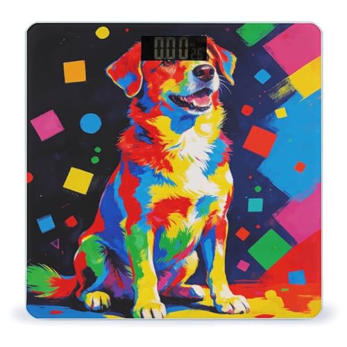 Báscula digital Colorful Dog para baño 400 lb capacidad miniatura 1