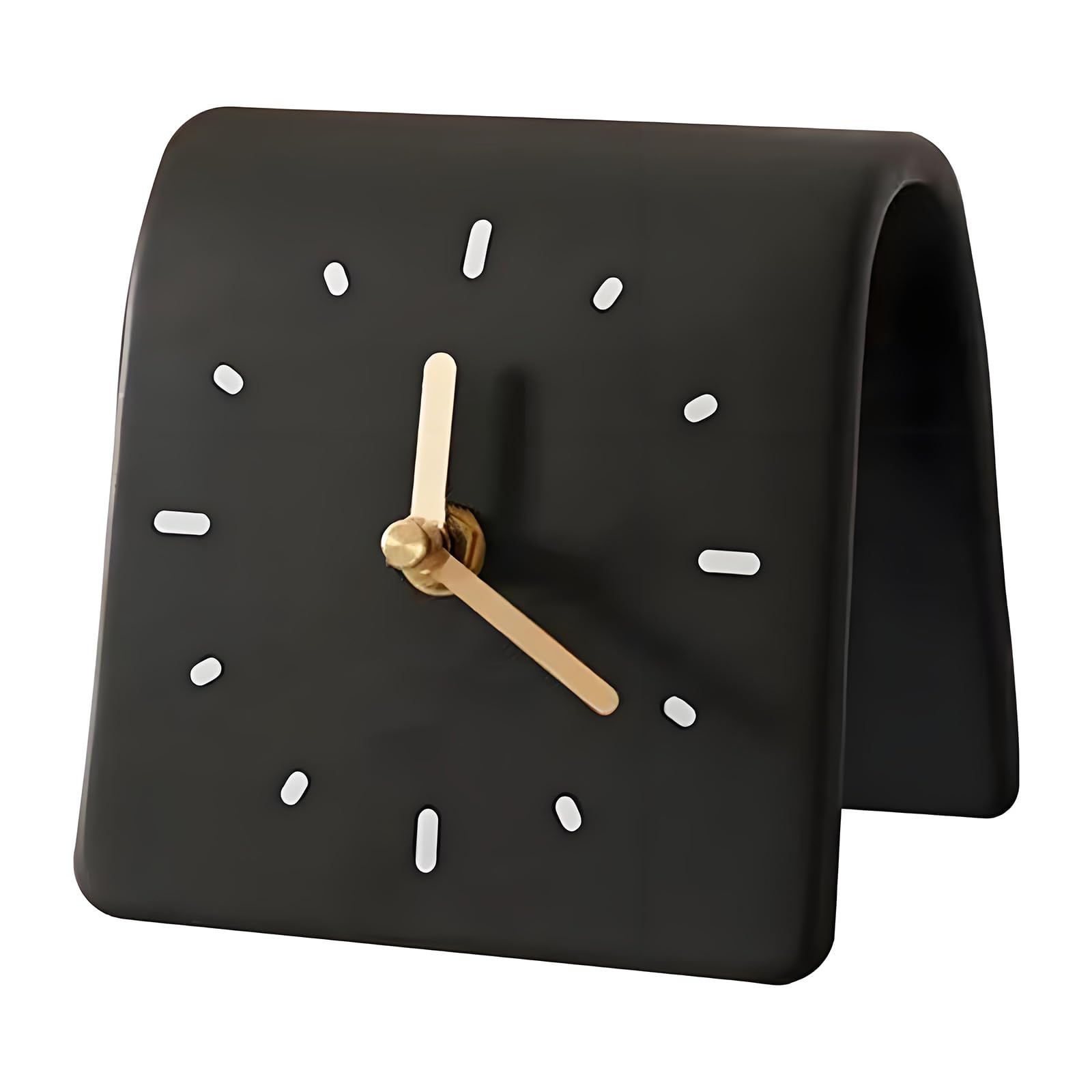 NMFLAB Analog Table Clock,Silents None Ticking Battery Operated Decorative Mantels Desk Shelf Clocks Offices Home Decors Bedside Clock