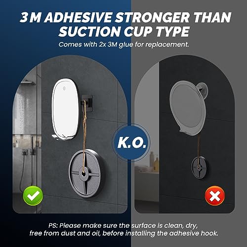 Amymirror RM378 Shower Mirror Fogless For Shaving And Makeup, Anti-Fog Shatterproof Bathroom Shower Mirror thumb #6