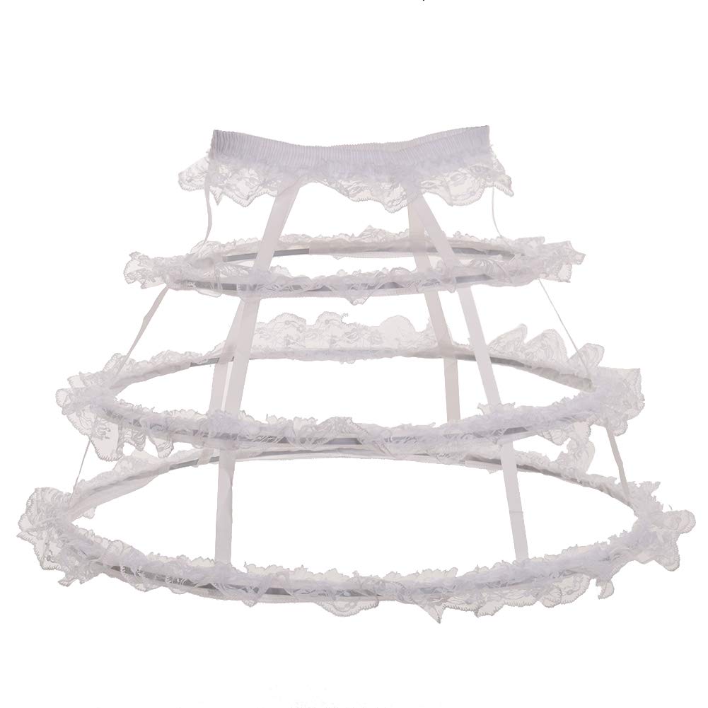Graceart Women's 02 Vintage Petticoat Underskirt Nylon Lace Crinoline (02)(Size: One Size)
