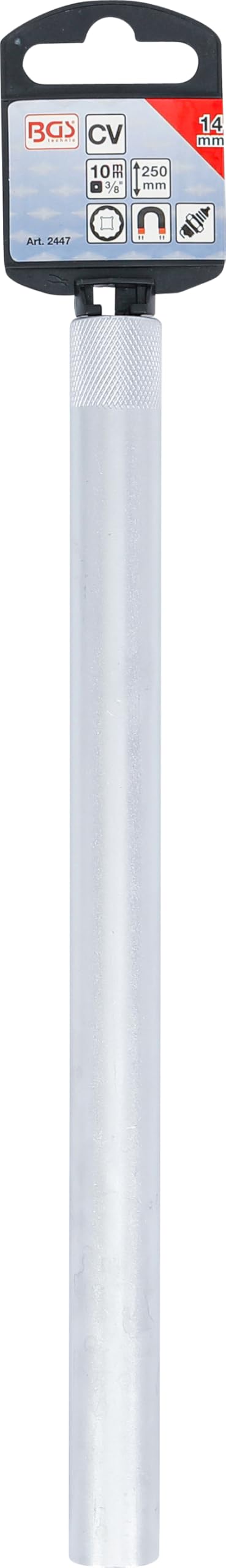BGS 2447 | Douille de bougie à aimant douze pans, extra longue | 10 mm (3/8") | 14 mm