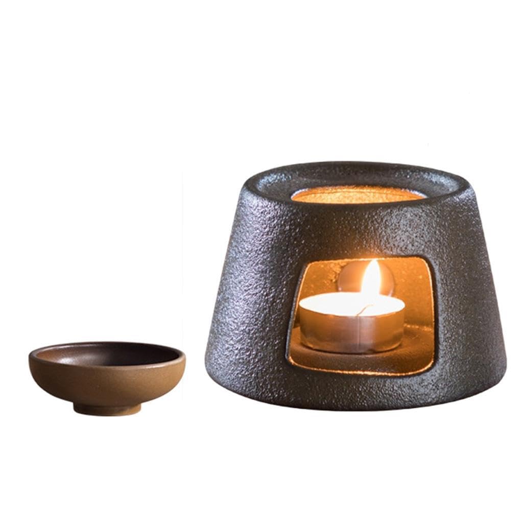PIXZCSA Exquisite Teapot Warmer Retro Handmade Tea Stove Candle Heating Base For Home Tealight Wax Melt Warmer Aesthetic Teaware Stove Durable Portable