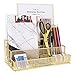 MORIGEM Multifunktionaler Schreibtischzubehör, Tisch Schreibtisch Organizer Gold Briefpapier Kosmetik Organizer, Schreibtisch-Organizer aus Metall Tisch Halter für Büro, Schule und Haushalt