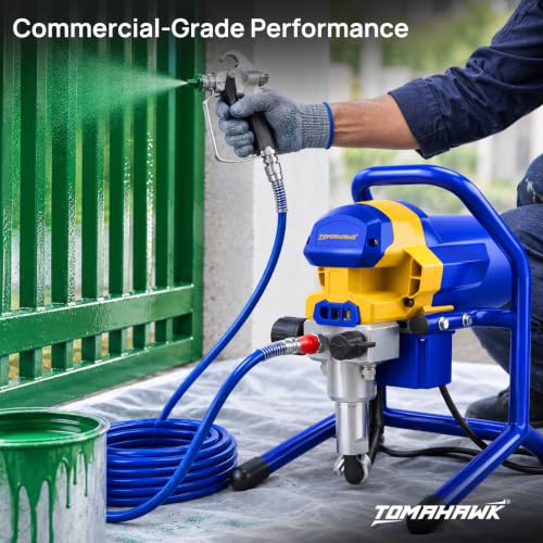 Image of TOMAHAWK APS-9470 1800W Airless Paint Sprayer Machine 3000 PSI High Pressure 2.0 L /Min Flow Rate 519 Multipurpose Nozzle 100% Copper Motor Supports Water & Oil Based Paint Professional Paint Sprayer